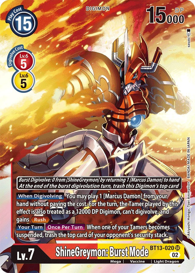 Shinegreymon: Burst Mode [BT13-020] [Versus Royal Knights Booster] | Play N Trade Winnipeg