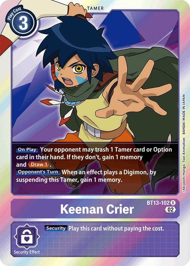 Keenan Crier [BT13-102] [Versus Royal Knights Booster] | Play N Trade Winnipeg