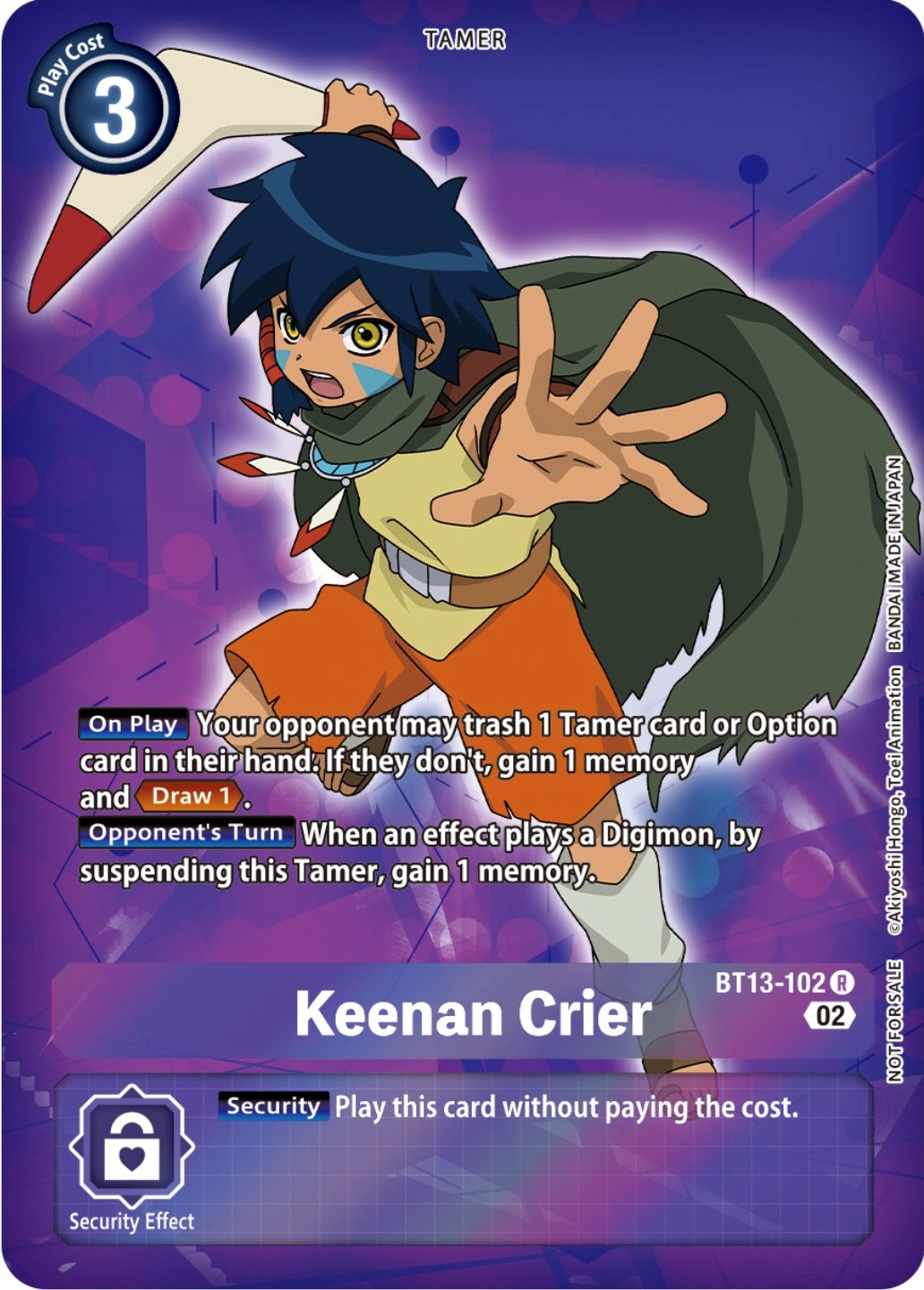 Keenan Crier [BT13-102] (Box Topper) [Versus Royal Knights Booster] | Play N Trade Winnipeg