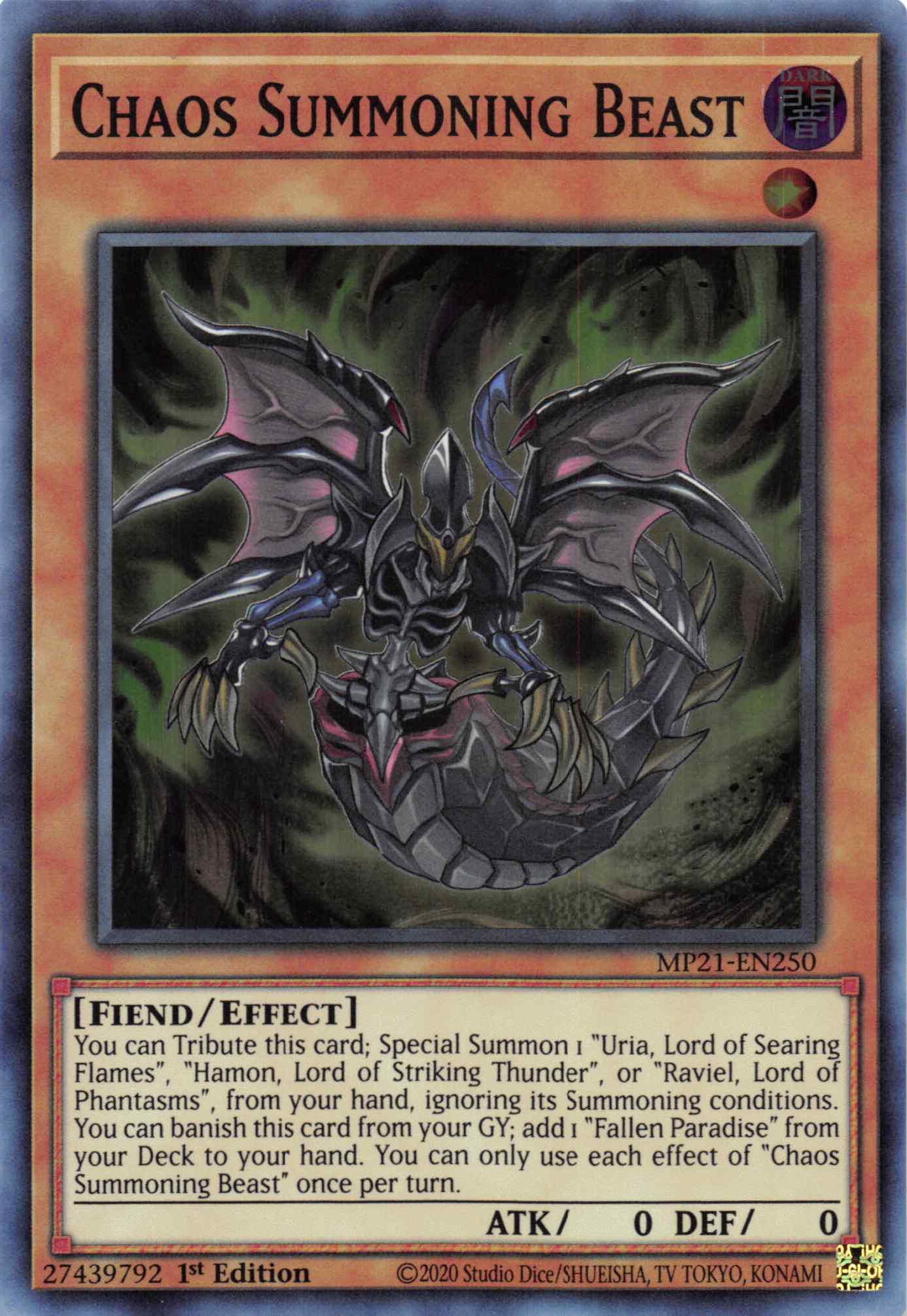 Chaos Summoning Beast [MP21-EN250] Super Rare | Play N Trade Winnipeg