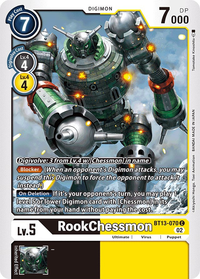 RookChessmon [BT13-070] [Versus Royal Knights Booster] | Play N Trade Winnipeg