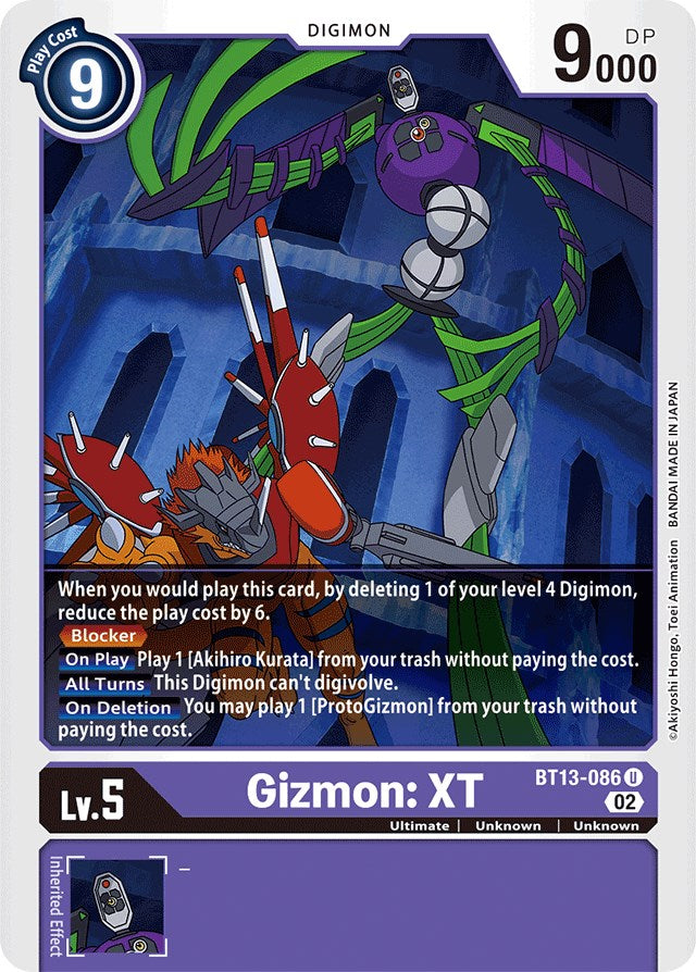 Gizmon: XT [BT13-086] [Versus Royal Knights Booster] | Play N Trade Winnipeg