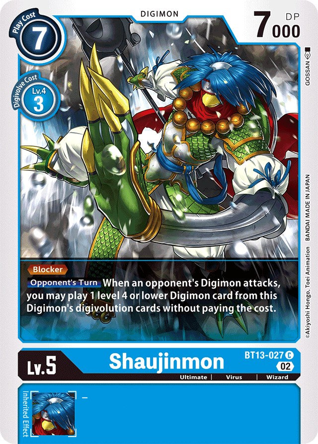 Shaujinmon [BT13-027] [Versus Royal Knights Booster] | Play N Trade Winnipeg