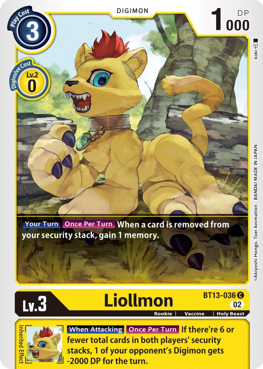 Liollmon [BT13-036] [Versus Royal Knights Booster] | Play N Trade Winnipeg