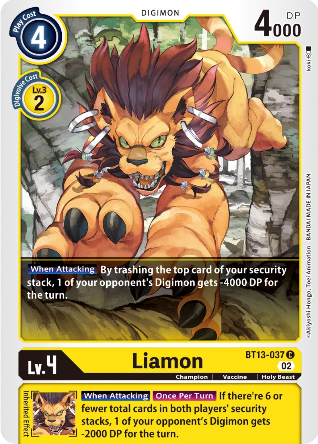 Liamon [BT13-037] [Versus Royal Knights Booster] | Play N Trade Winnipeg