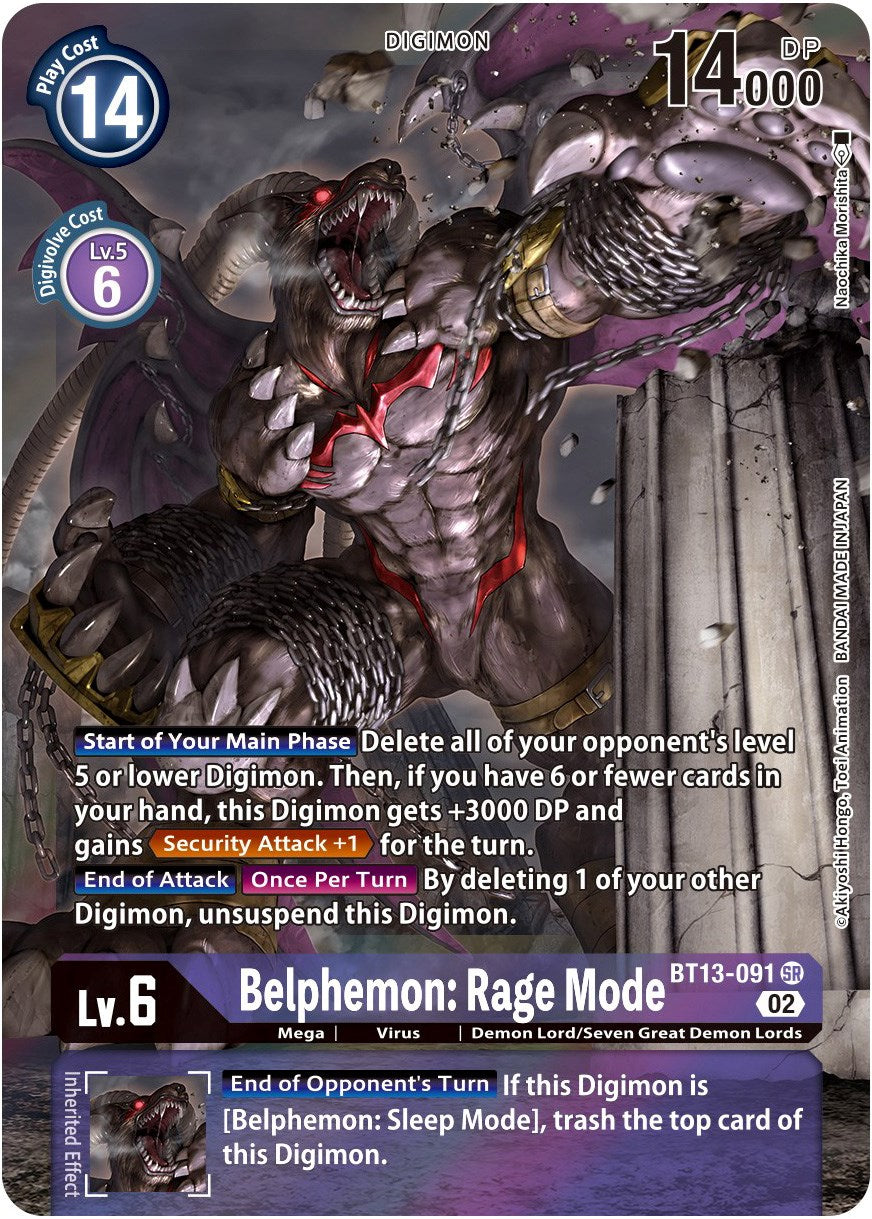 Belphemon: Rage Mode [BT13-091] (Alternate Art) [Versus Royal Knights Booster] | Play N Trade Winnipeg