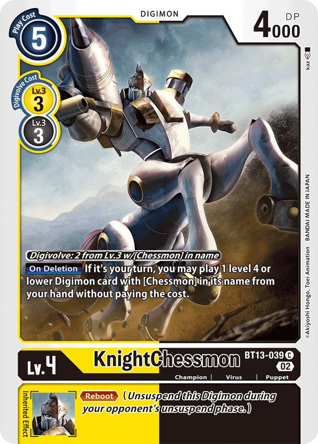 KnightChessmon [BT13-039] [Versus Royal Knights Booster] | Play N Trade Winnipeg