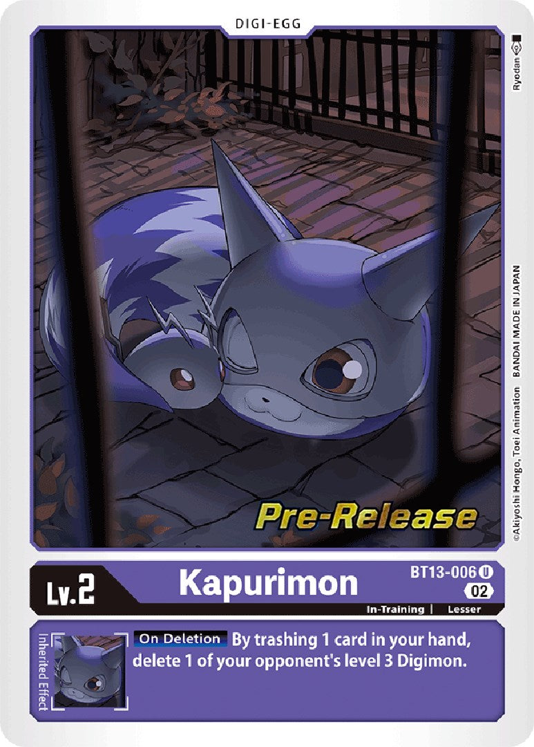 Kapurimon [BT13-006] [Versus Royal Knight Booster Pre-Release Cards] | Play N Trade Winnipeg