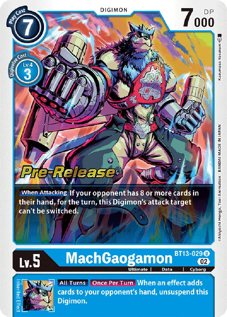 MachGaogamon [BT13-029] [Versus Royal Knight Booster Pre-Release Cards] | Play N Trade Winnipeg