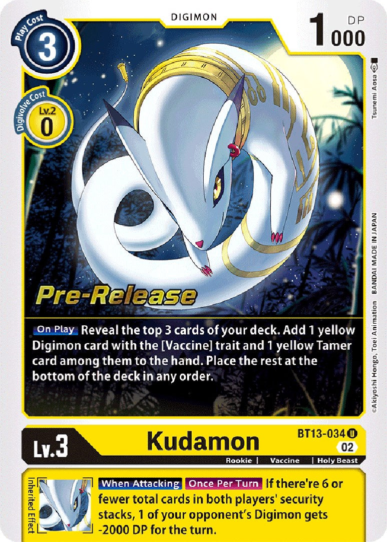 Kudamon [BT13-034] [Versus Royal Knight Booster Pre-Release Cards] | Play N Trade Winnipeg