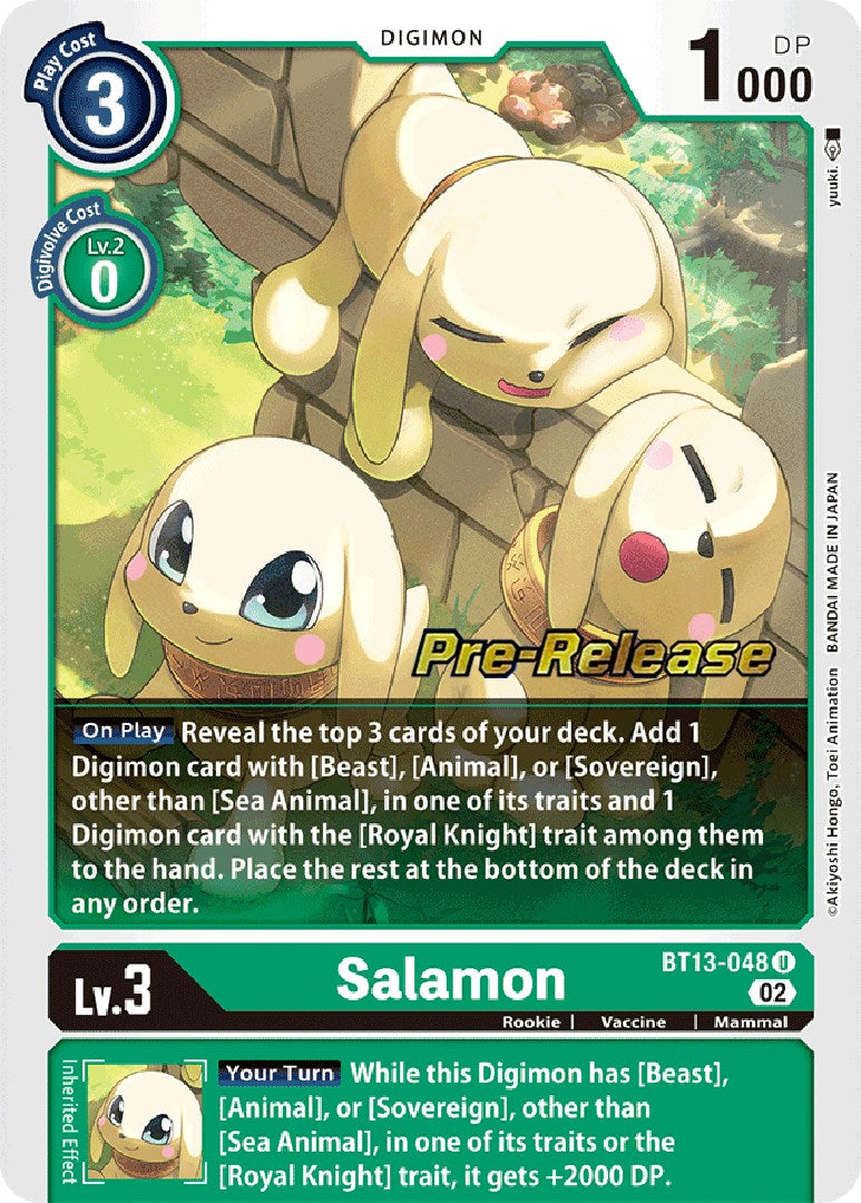 Salamon [BT13-048] [Versus Royal Knight Booster Pre-Release Cards] | Play N Trade Winnipeg