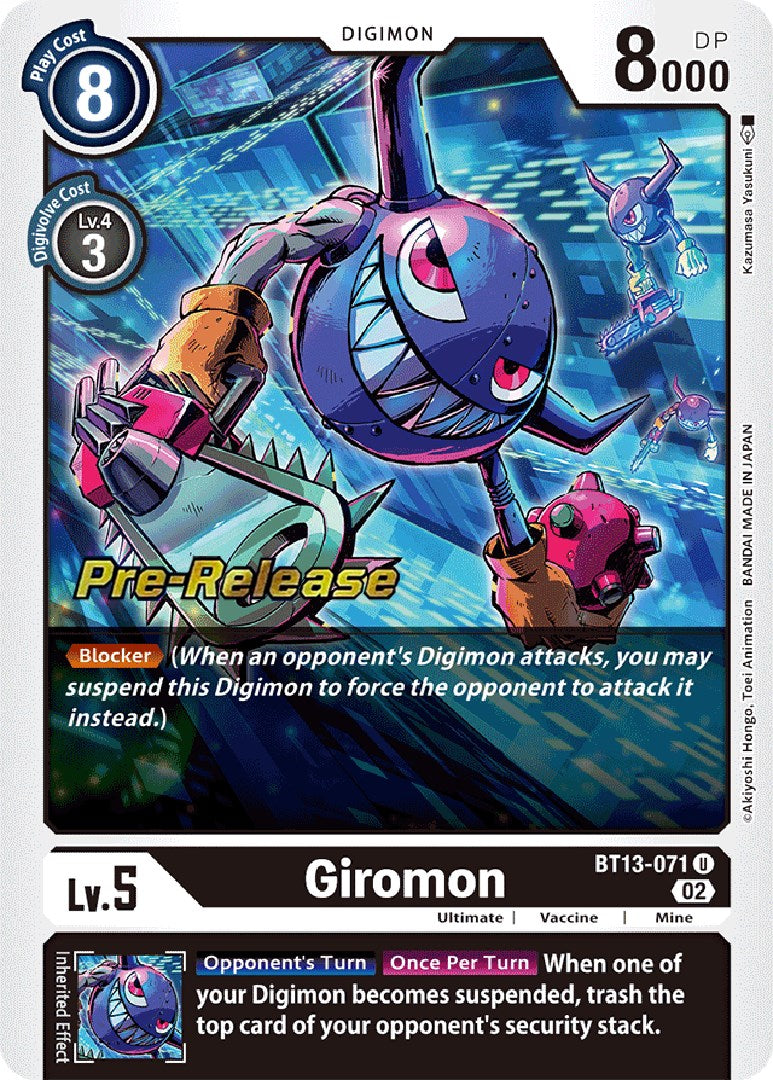 Giromon [BT13-071] [Versus Royal Knight Booster Pre-Release Cards] | Play N Trade Winnipeg