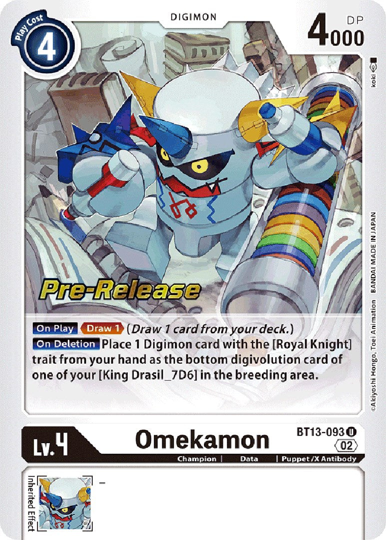 Omekamon [BT13-093] [Versus Royal Knight Booster Pre-Release Cards] | Play N Trade Winnipeg