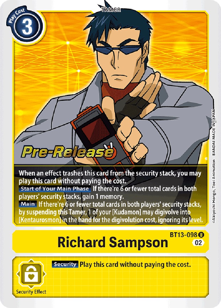 Richard Sampson [BT13-098] [Versus Royal Knight Booster Pre-Release Cards] | Play N Trade Winnipeg