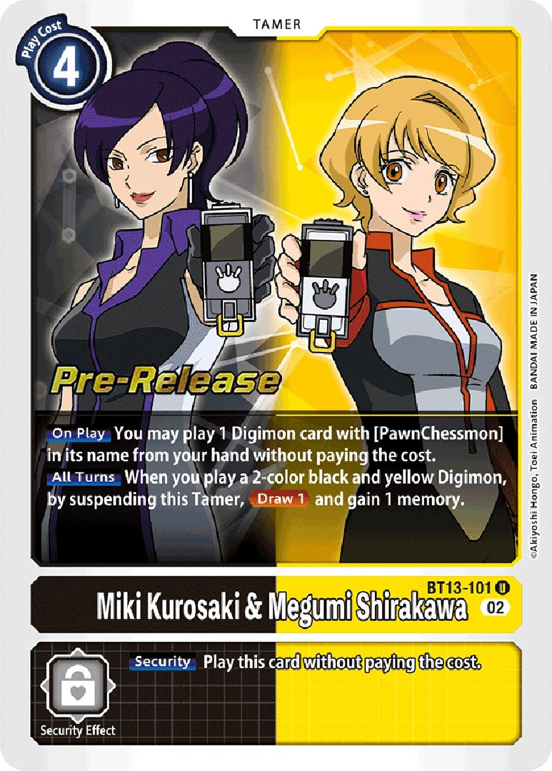 Miki Kurosaki & Megumi Shirakawa [BT13-101] [Versus Royal Knight Booster Pre-Release Cards] | Play N Trade Winnipeg