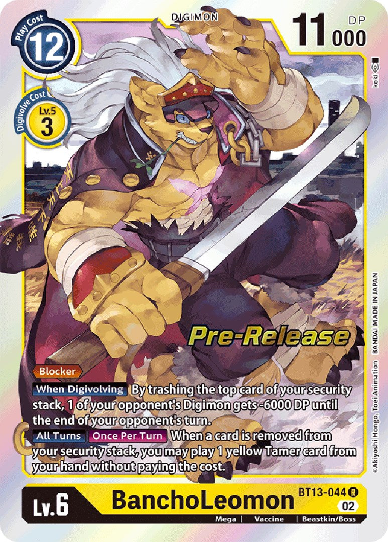 BanchoLeomon [BT13-044] [Versus Royal Knight Booster Pre-Release Cards] | Play N Trade Winnipeg