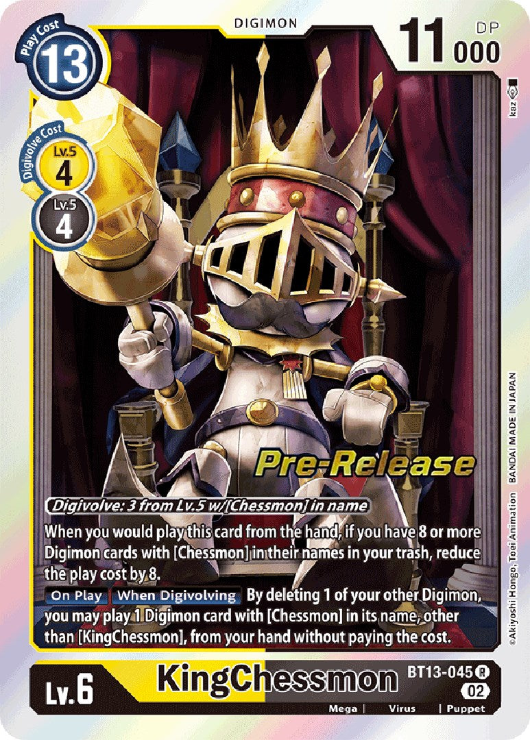 KingChessmon [BT13-045] [Versus Royal Knight Booster Pre-Release Cards] | Play N Trade Winnipeg