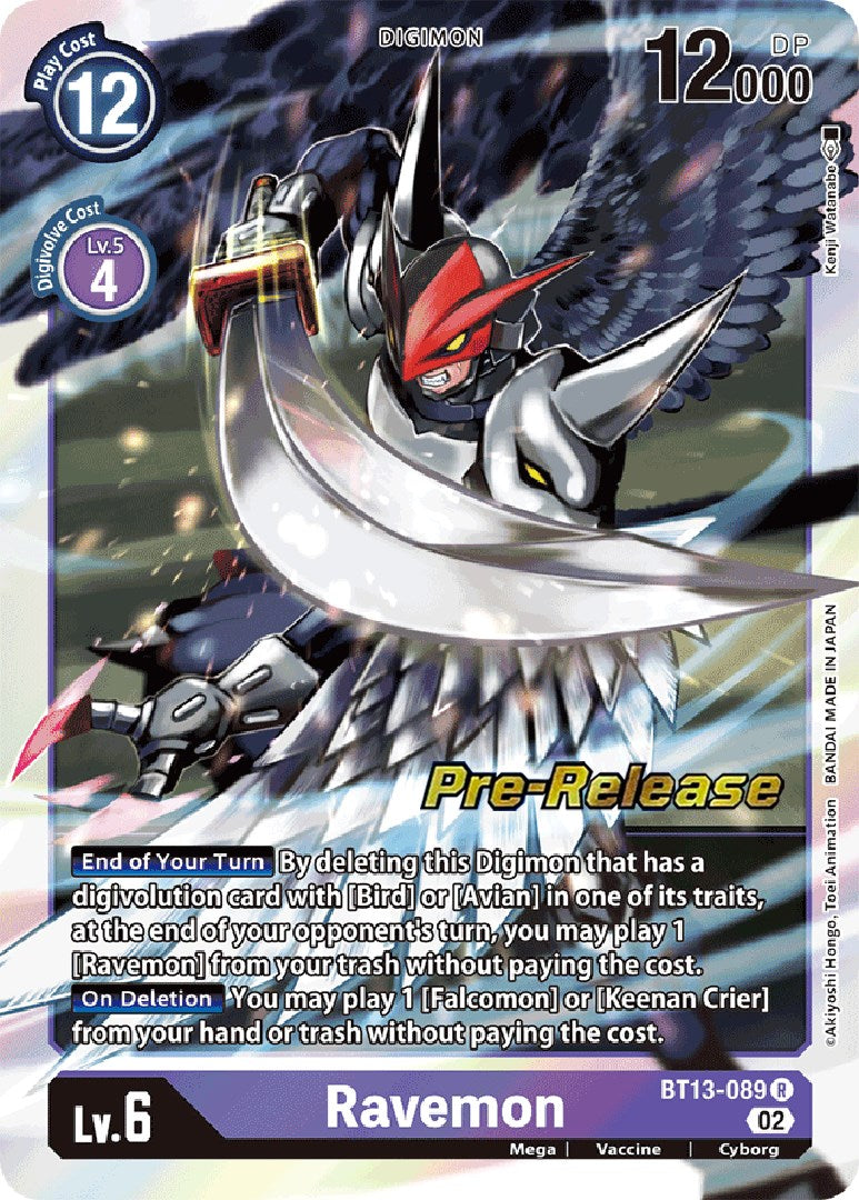 Ravemon [BT13-089] [Versus Royal Knight Booster Pre-Release Cards] | Play N Trade Winnipeg