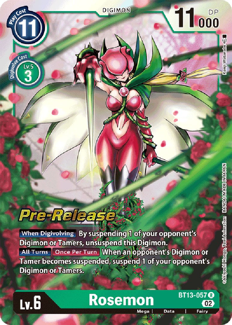 Rosemon [BT13-057] [Versus Royal Knight Booster Pre-Release Cards] | Play N Trade Winnipeg