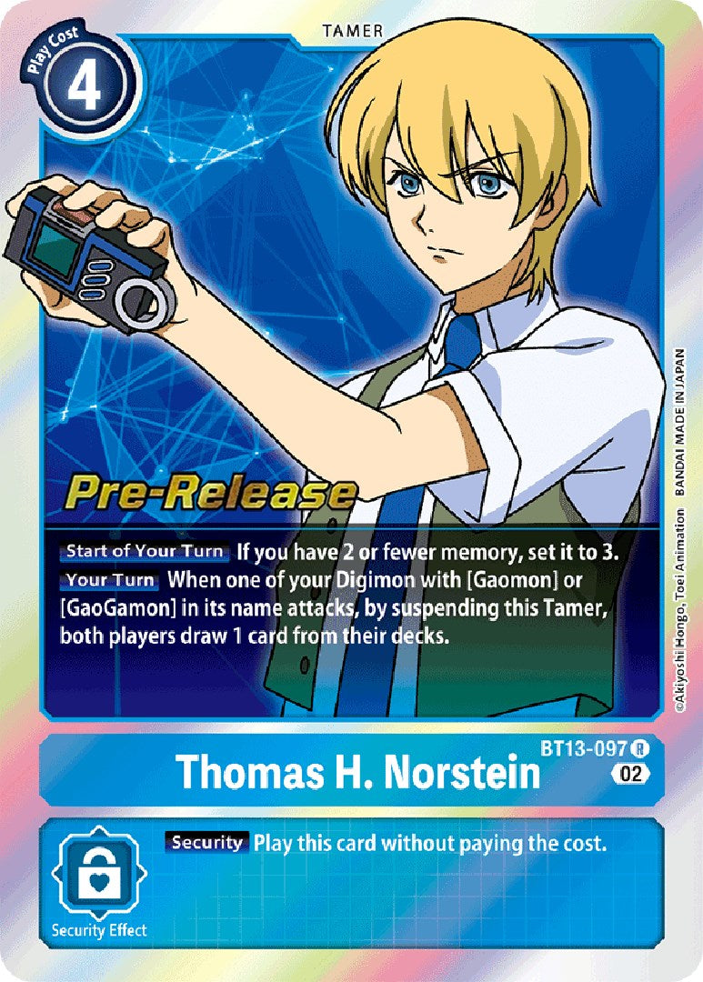 Thomas H. Norstein [BT13-097] [Versus Royal Knight Booster Pre-Release Cards] | Play N Trade Winnipeg