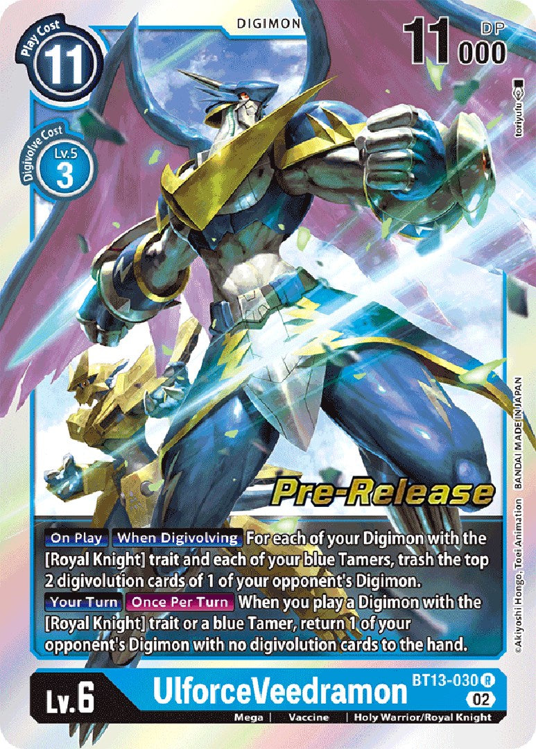 UlforceVeedramon [BT13-030] [Versus Royal Knight Booster Pre-Release Cards] | Play N Trade Winnipeg