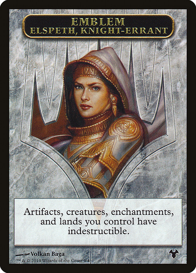 Elspeth, Knight-Errant Emblem [Modern Event Deck 2014 Tokens] | Play N Trade Winnipeg