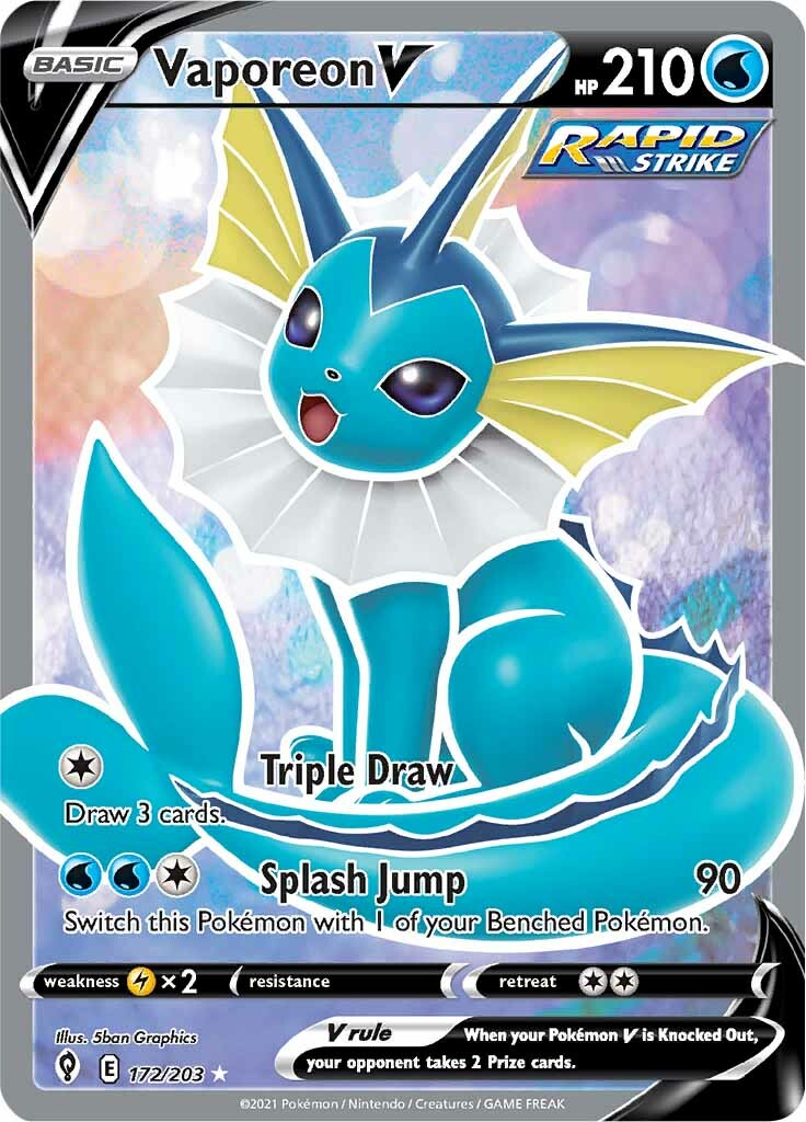 Vaporeon V (172/203) [Sword & Shield: Evolving Skies] | Play N Trade Winnipeg