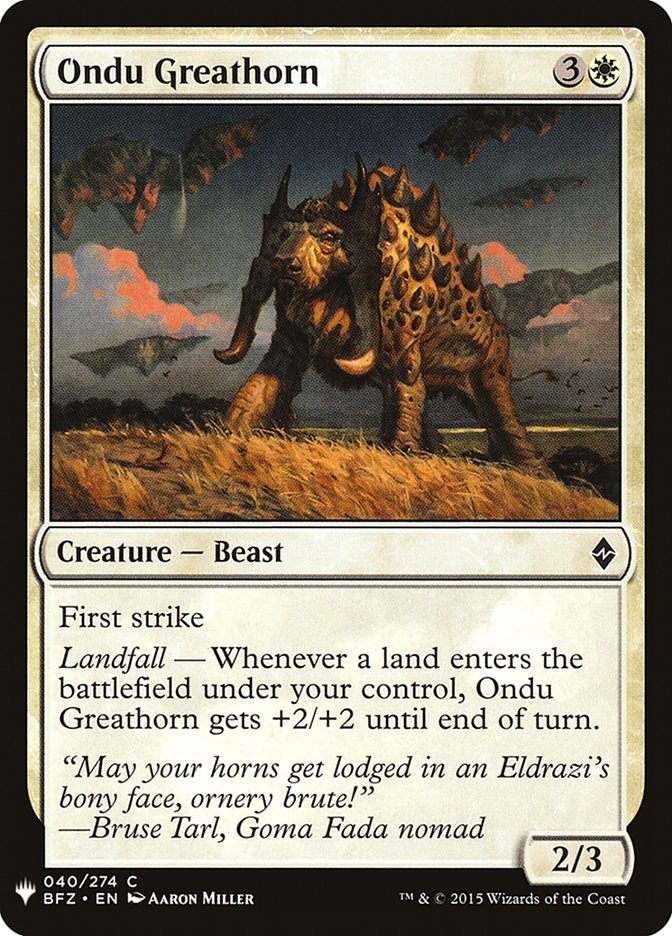 Ondu Greathorn [Mystery Booster] | Play N Trade Winnipeg