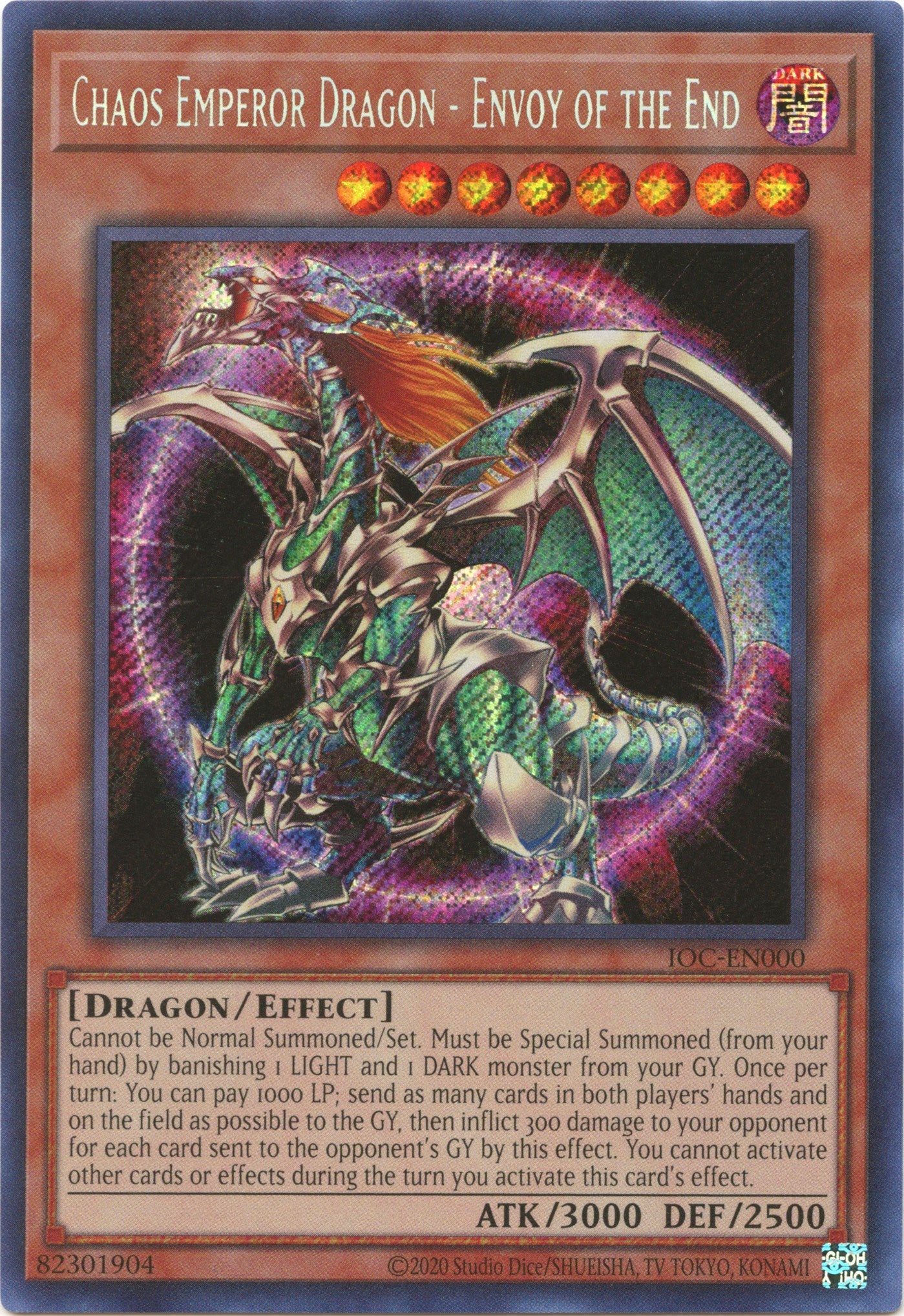 Chaos Emperor Dragon - Envoy of the End (25th Anniversary) [IOC-EN000] Secret Rare | Play N Trade Winnipeg