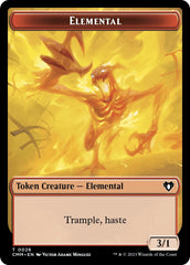 Elemental (0026) // Construct (0041) Double-Sided Token [Commander Masters Tokens] | Play N Trade Winnipeg