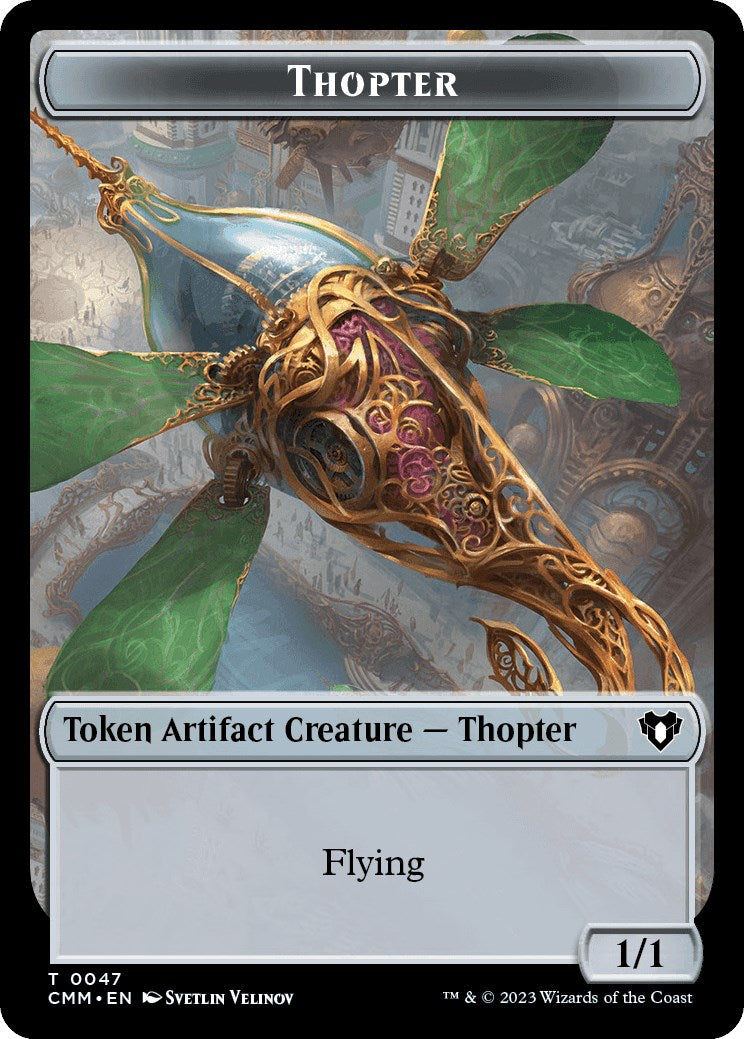 Thopter // Bird Illusion Double-Sided Token [Commander Masters Tokens] | Play N Trade Winnipeg