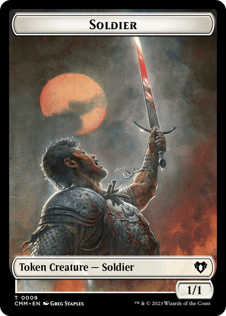 Soldier // Dragon (0020) Double-Sided Token [Commander Masters Tokens] | Play N Trade Winnipeg