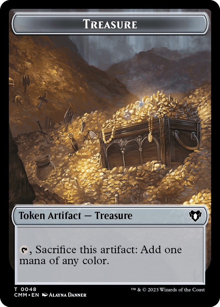 Treasure // Elemental (0037) Double-Sided Token [Commander Masters Tokens] | Play N Trade Winnipeg