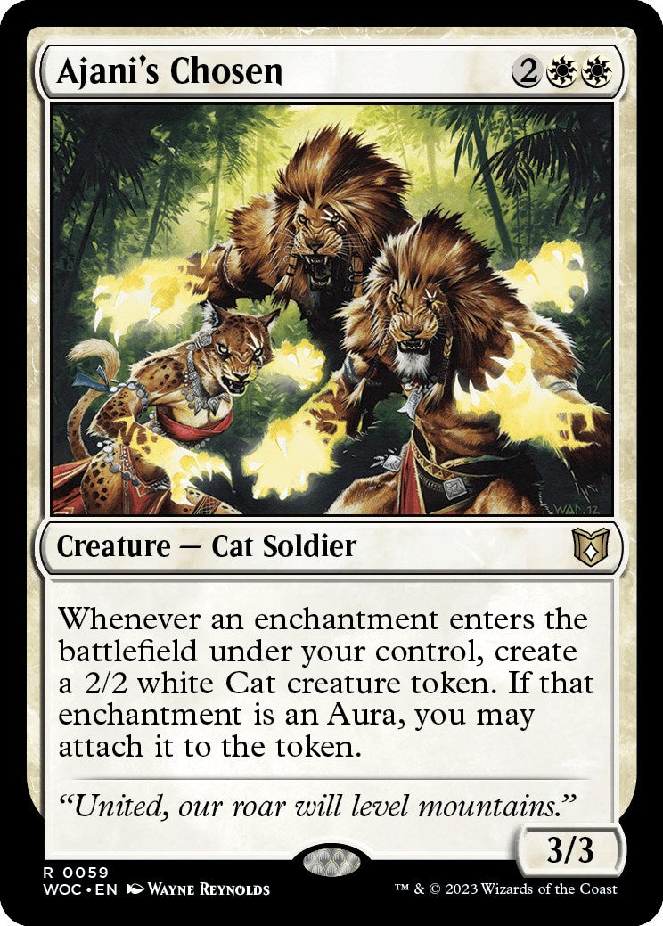 Ajani's Chosen [Wilds of Eldraine Commander] | Play N Trade Winnipeg