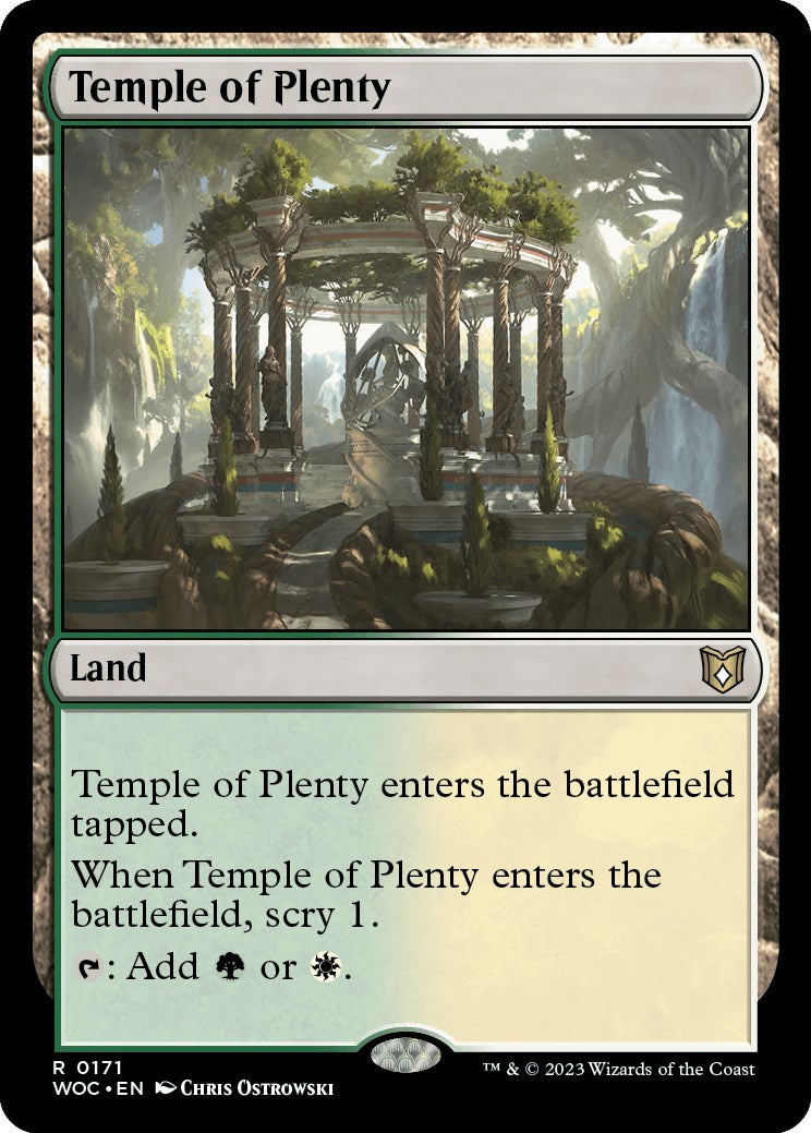 Temple of Plenty [Wilds of Eldraine Commander] | Play N Trade Winnipeg