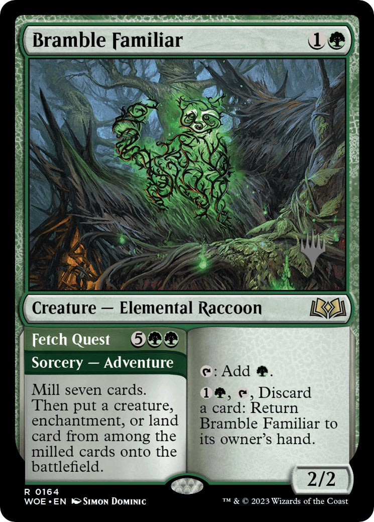 Bramble Familiar // Fetch Quest (Promo Pack) [Wilds of Eldraine Promos] | Play N Trade Winnipeg