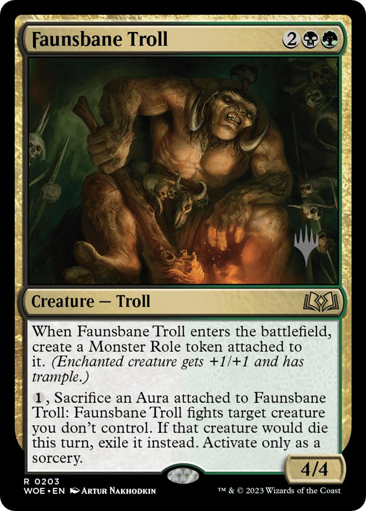 Faunsbane Troll (Promo Pack) [Wilds of Eldraine Promos] | Play N Trade Winnipeg