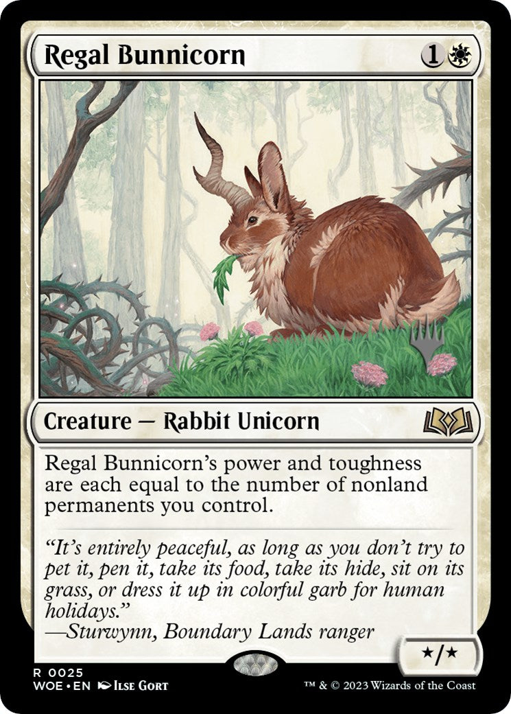 Regal Bunnicorn (Promo Pack) [Wilds of Eldraine Promos] | Play N Trade Winnipeg