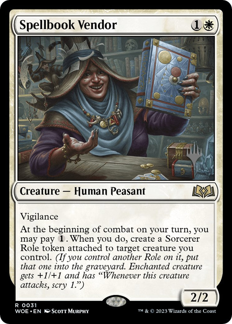 Spellbook Vendor (Promo Pack) [Wilds of Eldraine Promos] | Play N Trade Winnipeg