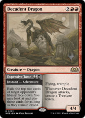 Decadent Dragon // Expensive Taste (Promo Pack) [Wilds of Eldraine Promos] | Play N Trade Winnipeg