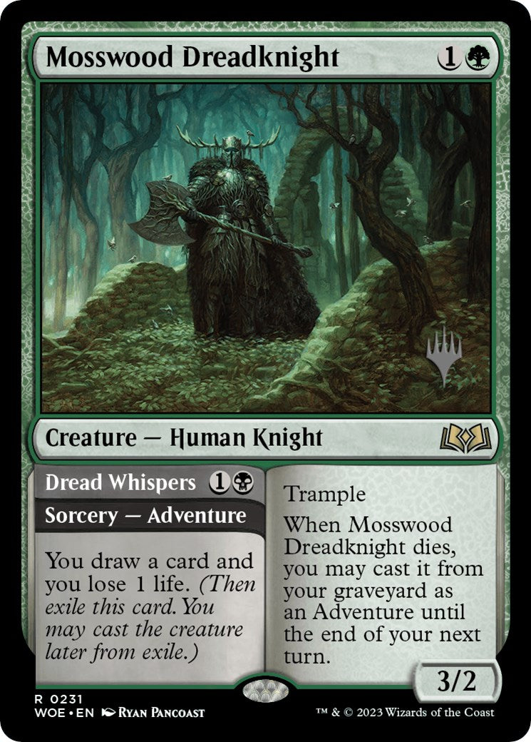 Mosswood Dreadknight // Dread Whispers (Promo Pack) [Wilds of Eldraine Promos] | Play N Trade Winnipeg