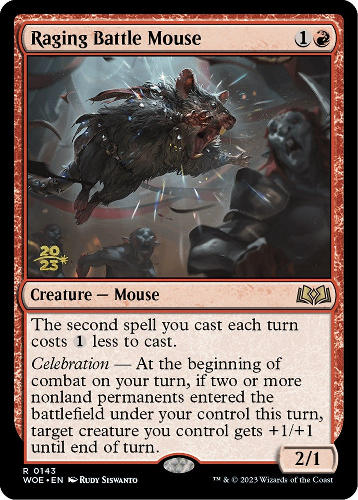 Raging Battle Mouse [Wilds of Eldraine Prerelease Promos] | Play N Trade Winnipeg