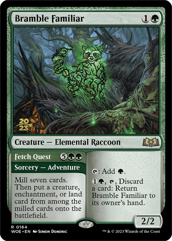 Bramble Familiar // Fetch Quest [Wilds of Eldraine Prerelease Promos] | Play N Trade Winnipeg