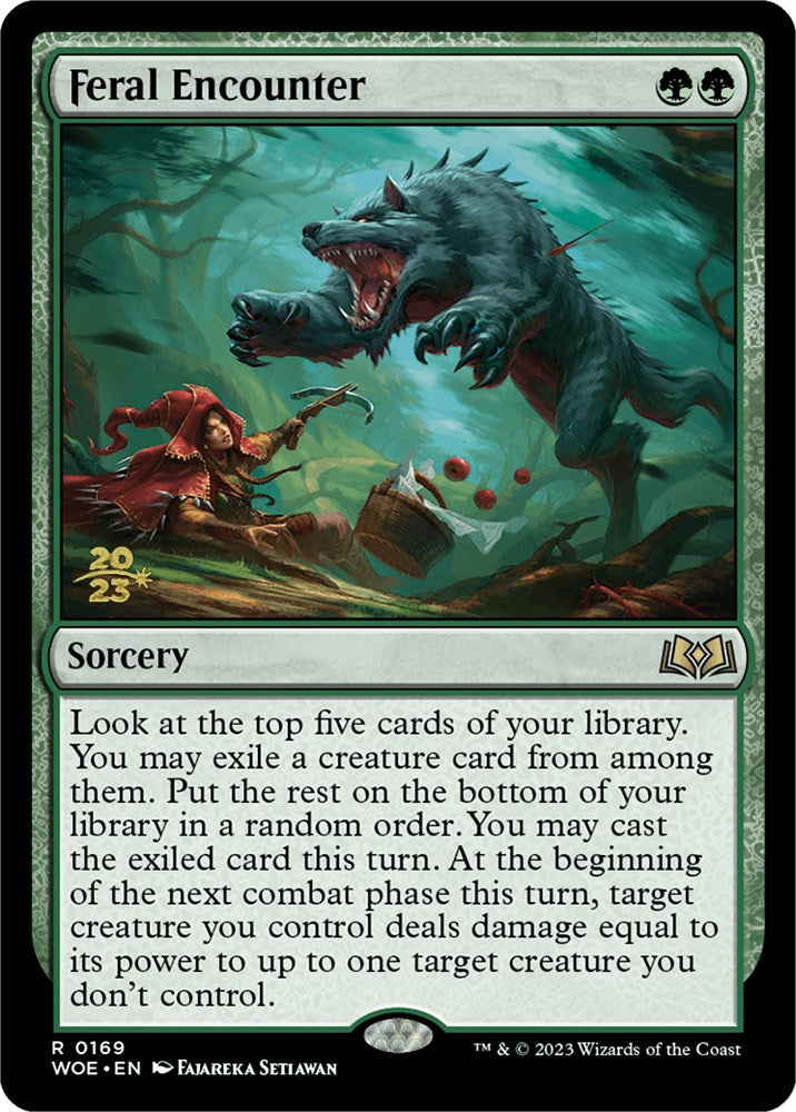 Feral Encounter [Wilds of Eldraine Prerelease Promos] | Play N Trade Winnipeg