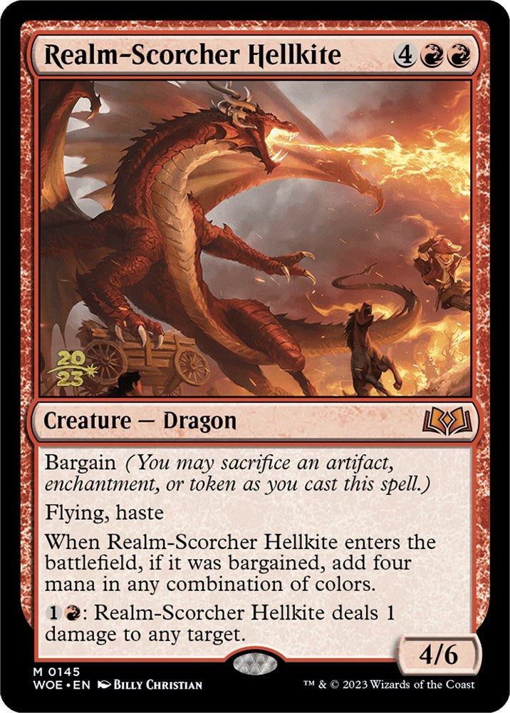 Realm-Scorcher Hellkite [Wilds of Eldraine Prerelease Promos] | Play N Trade Winnipeg