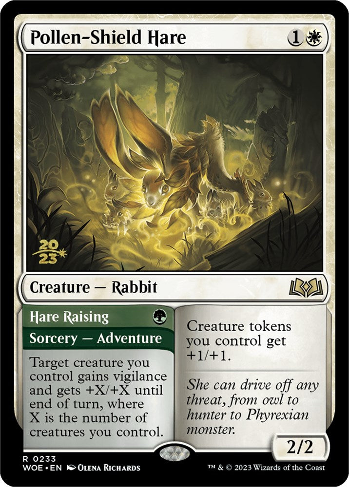 Pollen-Shield Hare // Hare Raising [Wilds of Eldraine Prerelease Promos] | Play N Trade Winnipeg