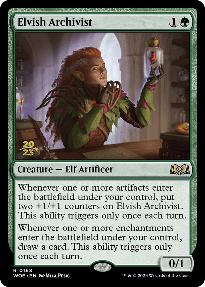 Elvish Archivist [Wilds of Eldraine Prerelease Promos] | Play N Trade Winnipeg