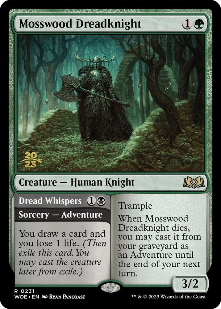 Mosswood Dreadknight // Dread Whispers (Promo Pack) [Wilds of Eldraine Promos] | Play N Trade Winnipeg