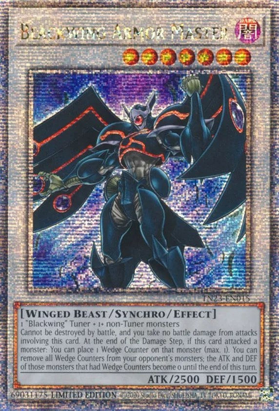 Blackwing Armor Master [TN23-EN015] Quarter Century Secret Rare | Play N Trade Winnipeg