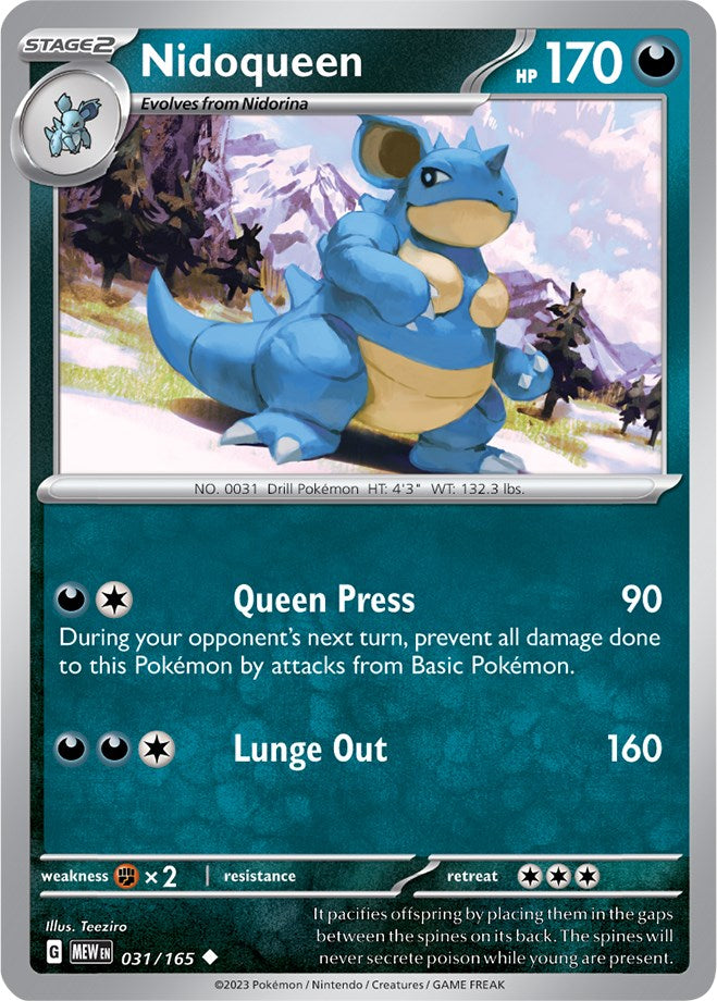 Nidoqueen (031/165) [Scarlet & Violet: 151] | Play N Trade Winnipeg